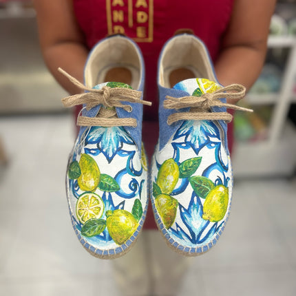 Custom-made Espadrilles Amalfi Painted