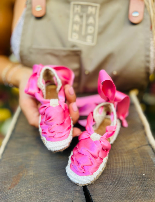 Custom-made Espadrilles Baby Hot Pink