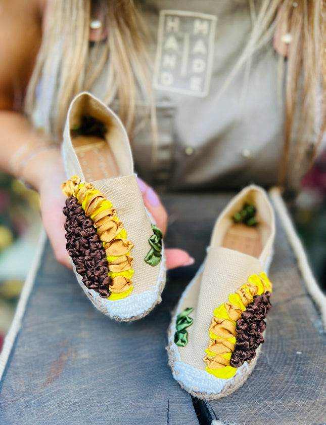 Custom-made Espadrilles Baby Sunflower