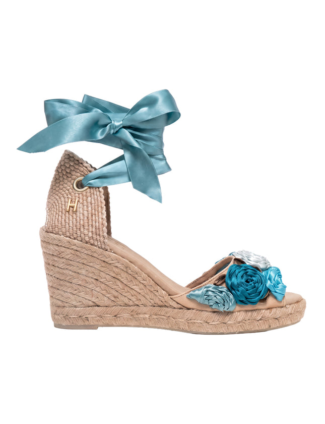 Espadrilles Universe of Roses Blue Capua