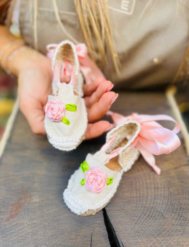 Custom-made Espadrilles Baby Roses