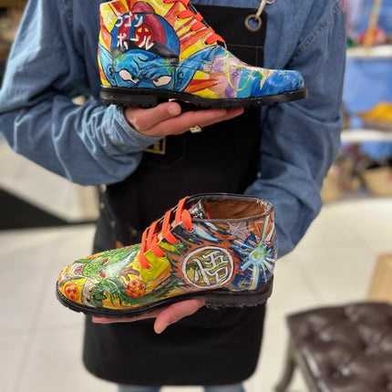 Handpainted Leather Boots Dragon Ball Special