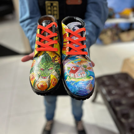 Handpainted Leather Boots Dragon Ball Special