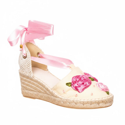 Espadrilles Valencia con Rosas - HANDMADE® BARCELONA