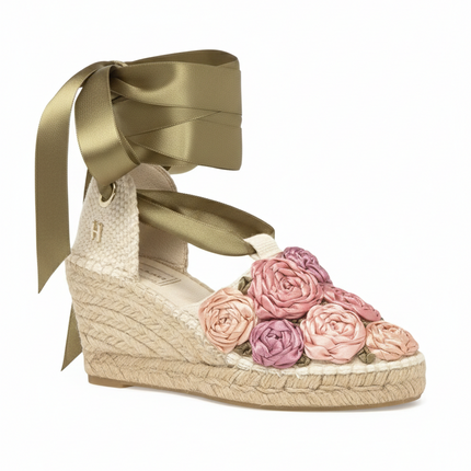 Espadrilles Universe of Roses in Wedge - HANDMADE® BARCELONA
