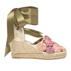 Espadrilles Universe of Roses in Wedge - HANDMADE® BARCELONA