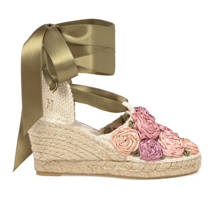 Espadrilles Universe of Roses in Wedge