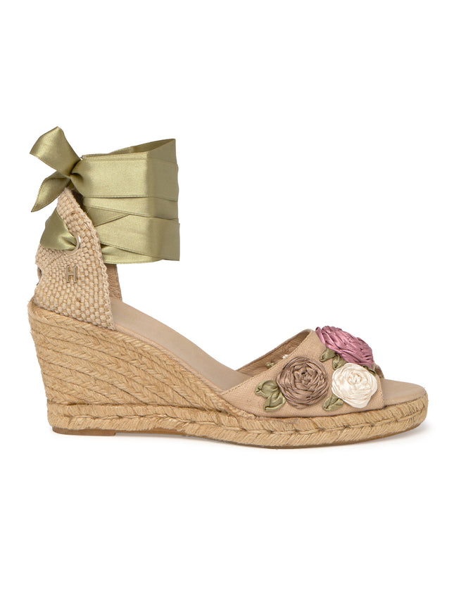 Espadrilles Rose Forest in Open Toes