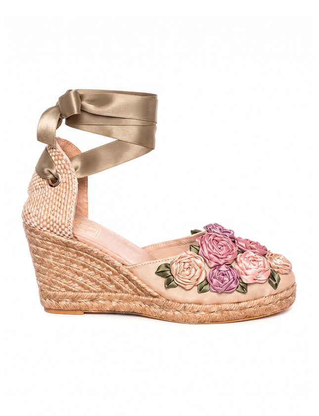 Espadrilles Universe of Roses Pink Mykonos