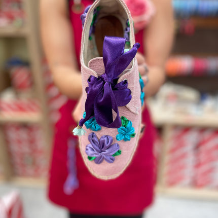 Custom-made Espadrilles Pink & Blue Sneakers