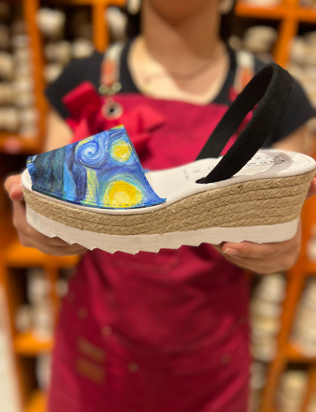 Custom-made Menorquinas Starry Night Wedge