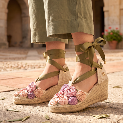 Espadrilles Universe of Roses Pink Valencia
