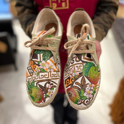 Custom-made Versace Inspired Painted Espadrilles