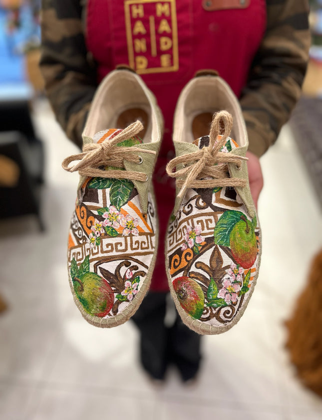 Custom-made Versace Inspired Painted Espadrilles