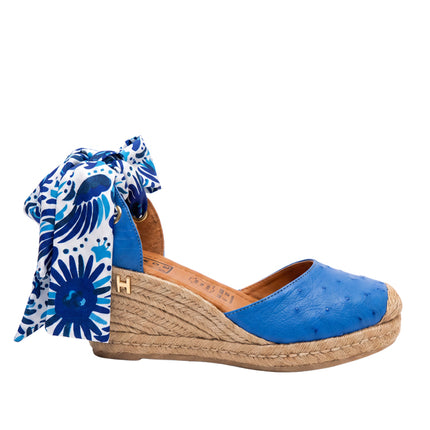 Espadrilles Electric Blue Ostrich