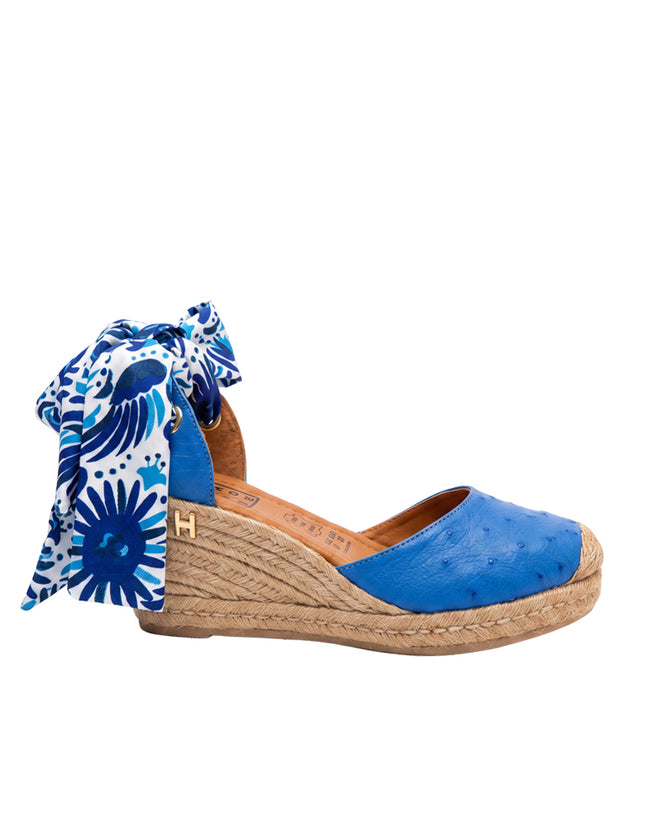 Espadrilles Electric Blue Ostrich