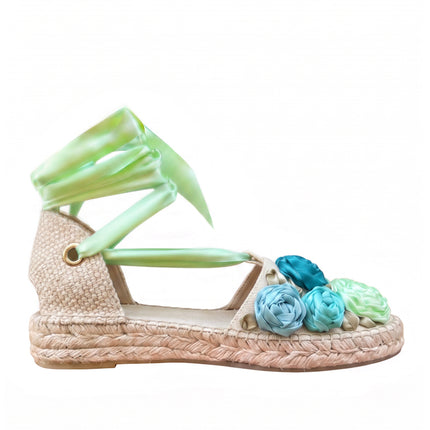 Espadrilles Universe of Roses Blue Grecia