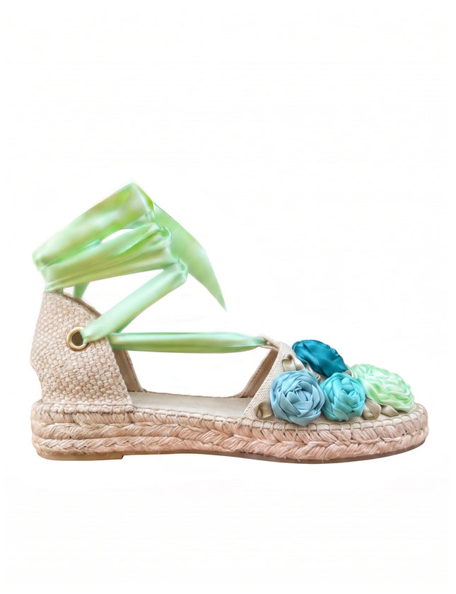 Espadrilles Universe of Roses Blue Grecia