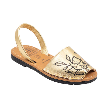 Handpainted Menorquina Flat Gold Leaves