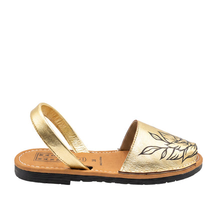 Handpainted Menorquina Flat Gold Leaves