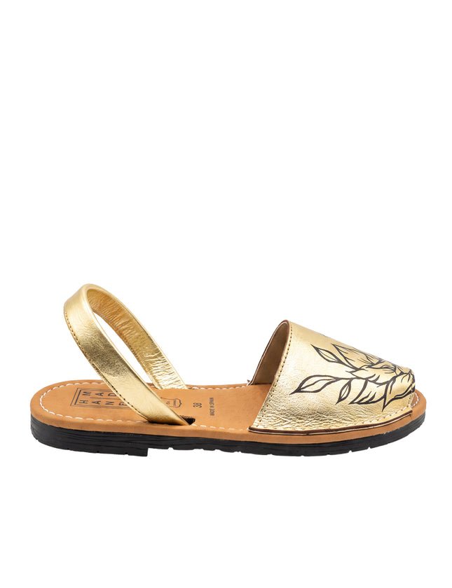 Handpainted Menorquina Flat Gold Leaves