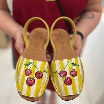 Custom-made Menorquinas Yellow French Riviera