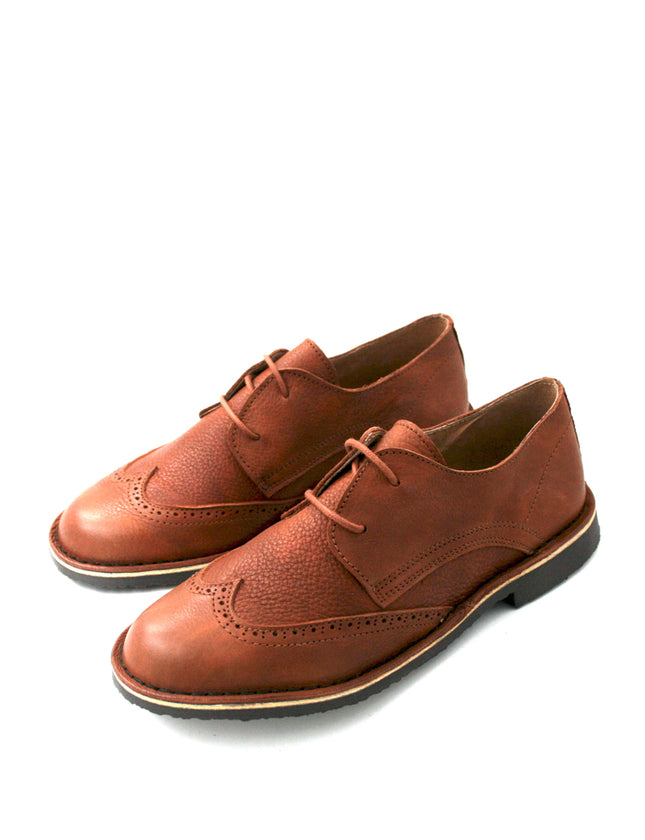 leather moccasin-Oxford Cognac Classic by Ethical & Sustainable Fashion Brand Mamahuhu