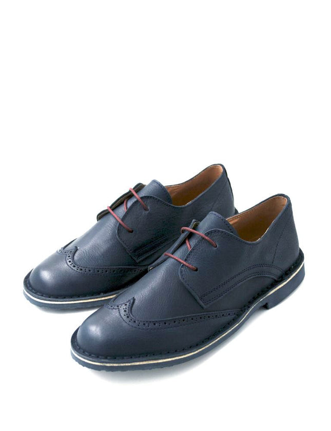 leather moccasin-Oxford Dark Navy Classic by Ethical & Sustainable Fashion Brand Mamahuhu