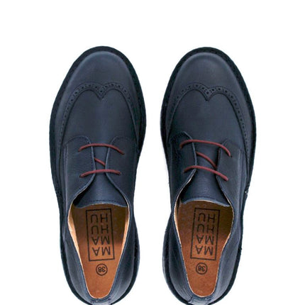 leather moccasin-Oxford Dark Navy Classic by Ethical & Sustainable Fashion Brand Mamahuhu