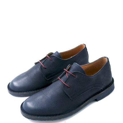 leather moccasin-Oxford Dark Navy Smooth by Ethical & Sustainable Fashion Brand Mamahuhu