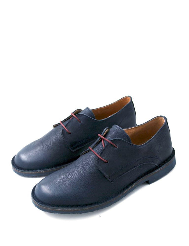 leather moccasin-Oxford Dark Navy Smooth by Ethical & Sustainable Fashion Brand Mamahuhu