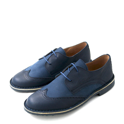 leather moccasin-Oxford Velvet Ocean by Ethical & Sustainable Fashion Brand Mamahuhu