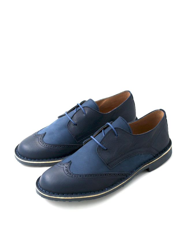 leather moccasin-Oxford Velvet Ocean by Ethical & Sustainable Fashion Brand Mamahuhu