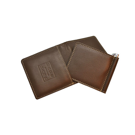 -Money Clip Wallet 2in1 Brown by Ethical & Sustainable Fashion Brand Mamahuhu