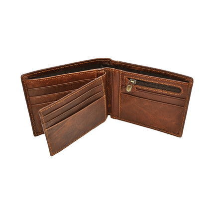 Wallets-Brown Bifold Wallet by Ethical & Sustainable Fashion Brand Mamahuhu