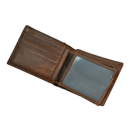 Wallets-Brown Bifold Wallet by Ethical & Sustainable Fashion Brand Mamahuhu