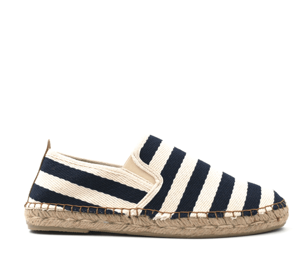 White Blue Striped Mens Espadrilles HANDMADE